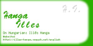hanga illes business card